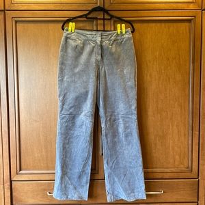 Vintage Bandolino 100% leather grey pants